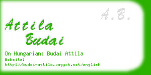 attila budai business card